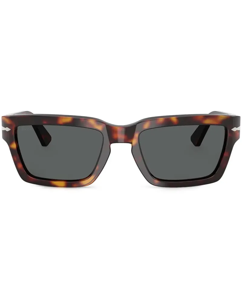 Persol Sonnenbrille mit breitem Gestell - Braun Braun