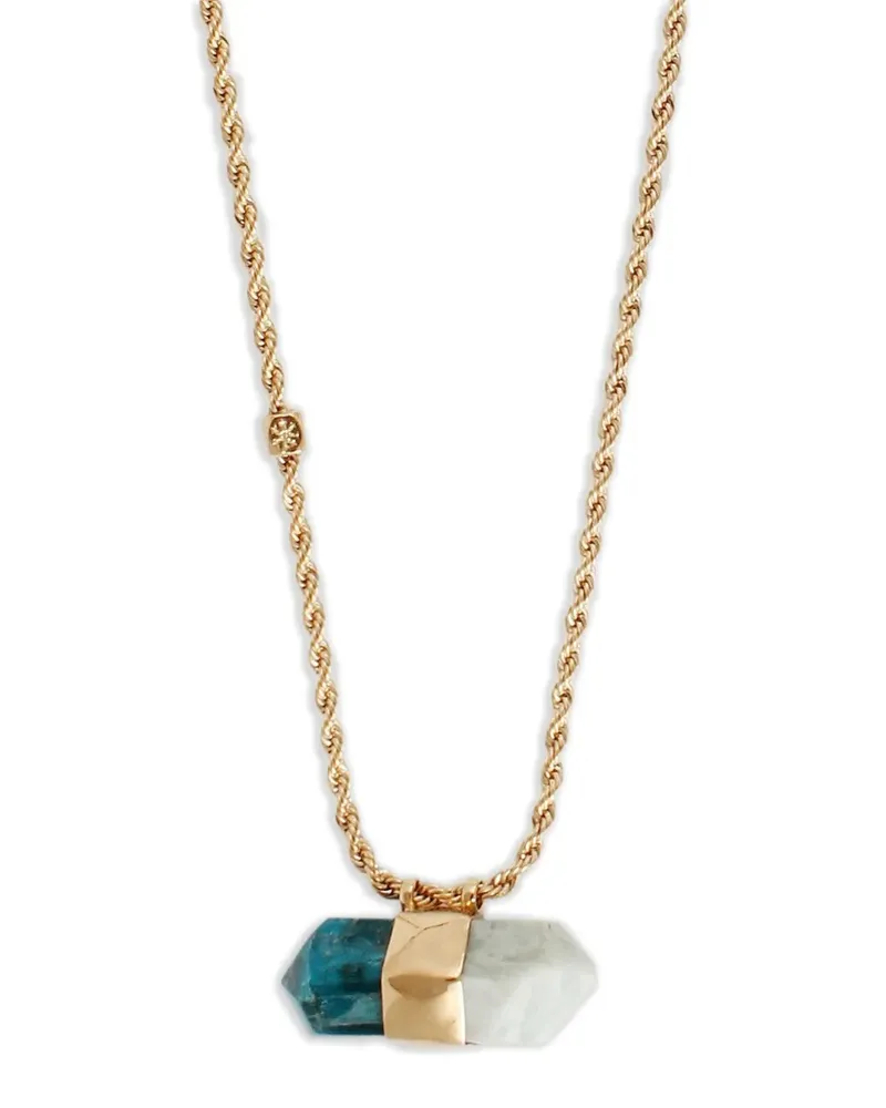 Gas Bijoux Große Aventurine Halskette - Gold Gold