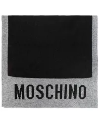 Moschino intarsia-knit logo scarf Schwarz