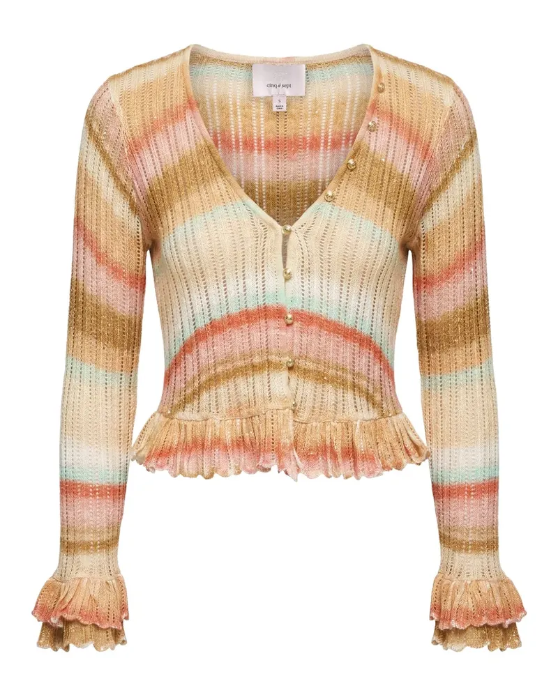 Cinq à Sept Gerüschter Edith Cardigan - Nude Nude