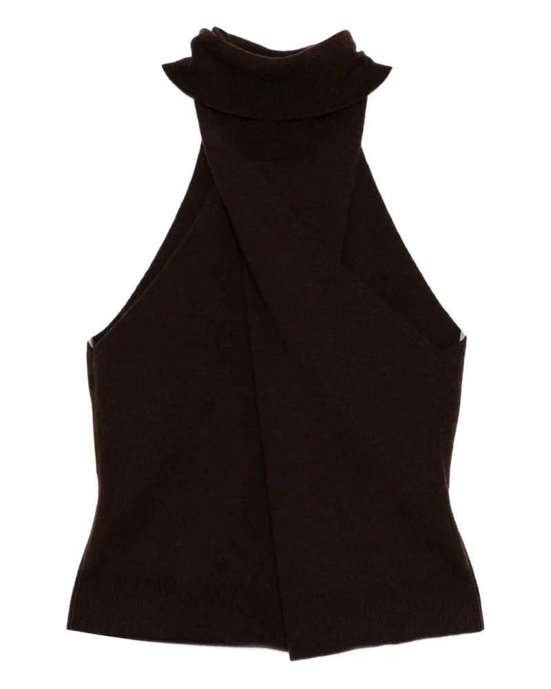 Monse Rollkragenoberteil mit verdrehtem Design - Braun Braun