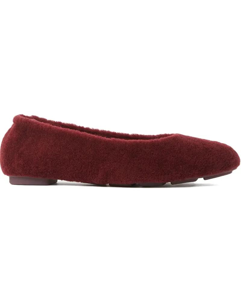 Stuart Weitzman Pirouette Super Chill shearling flat - Rot Rot