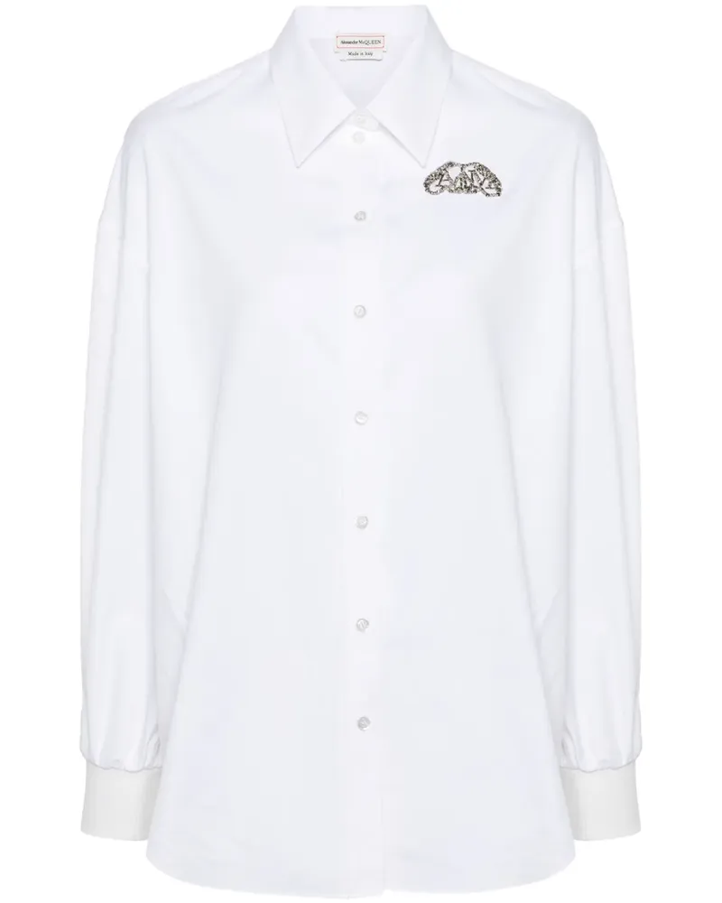 Alexander McQueen Hemd mit Kristallen - Weiß Weiß