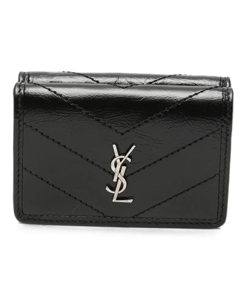 Saint Laurent quilted leather wallet - Schwarz Schwarz