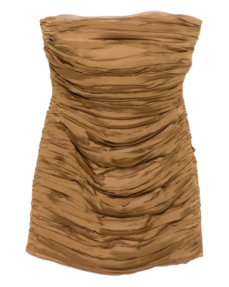 Raquel Diniz Schulterfreies Minikleid - Braun Braun
