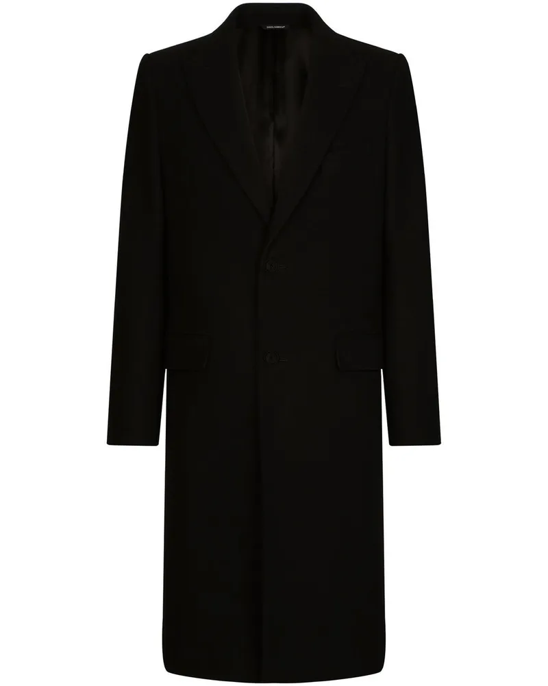 Dolce & Gabbana Einreihiger Mantel - Schwarz Schwarz