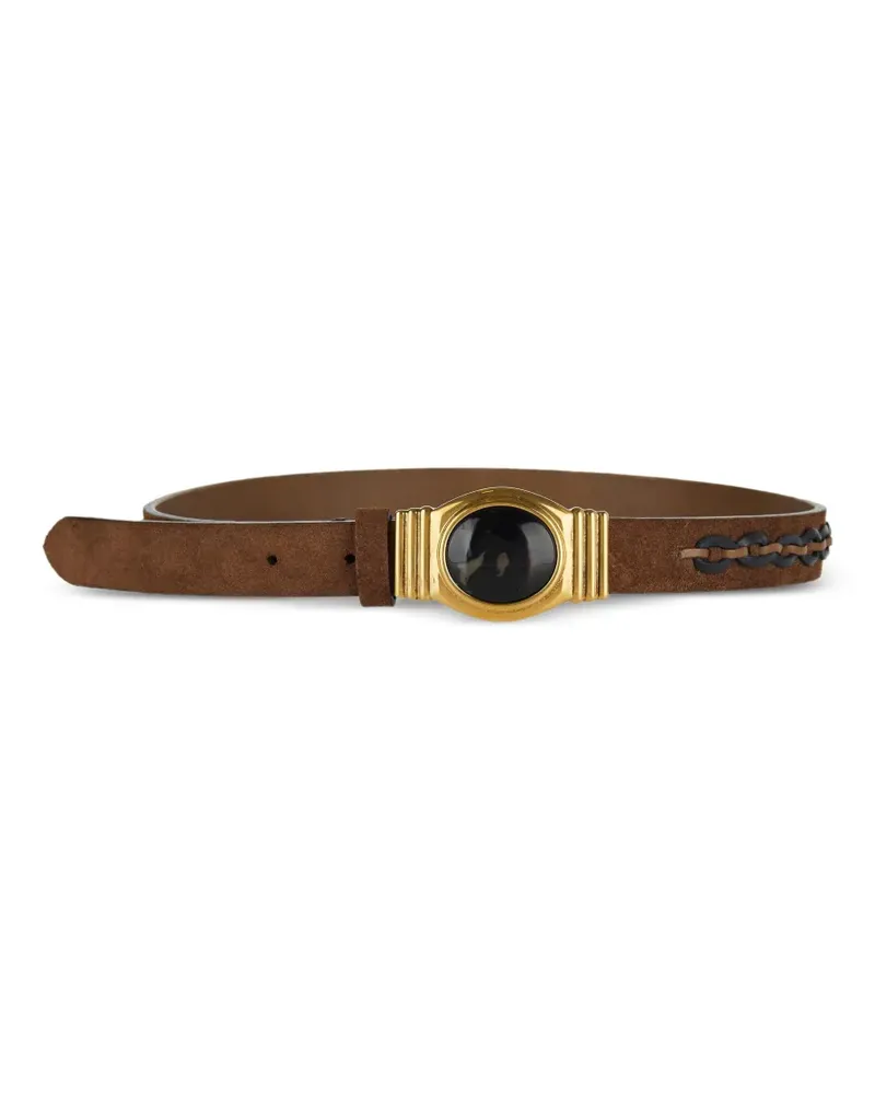 Etro oval-buckle belt - Braun Braun