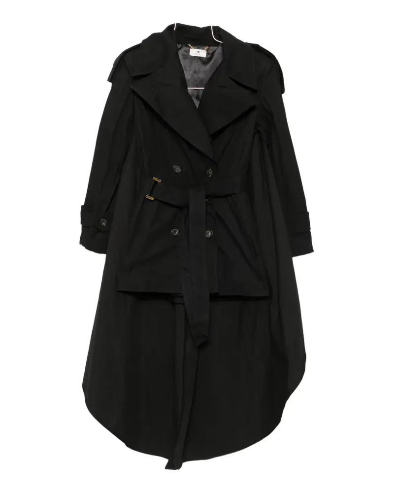 Elisabetta Franchi belted cape-panel coat - Schwarz Schwarz
