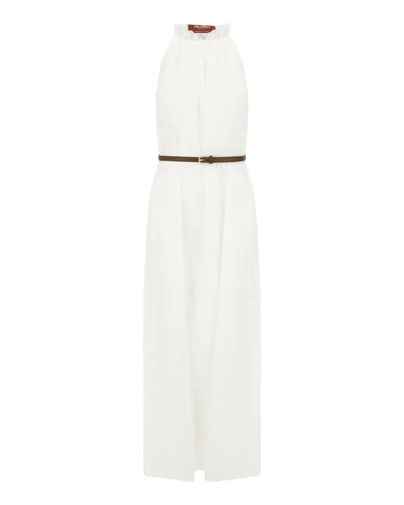 Max Mara belted halterneck maxi dress - Weiß Weiß