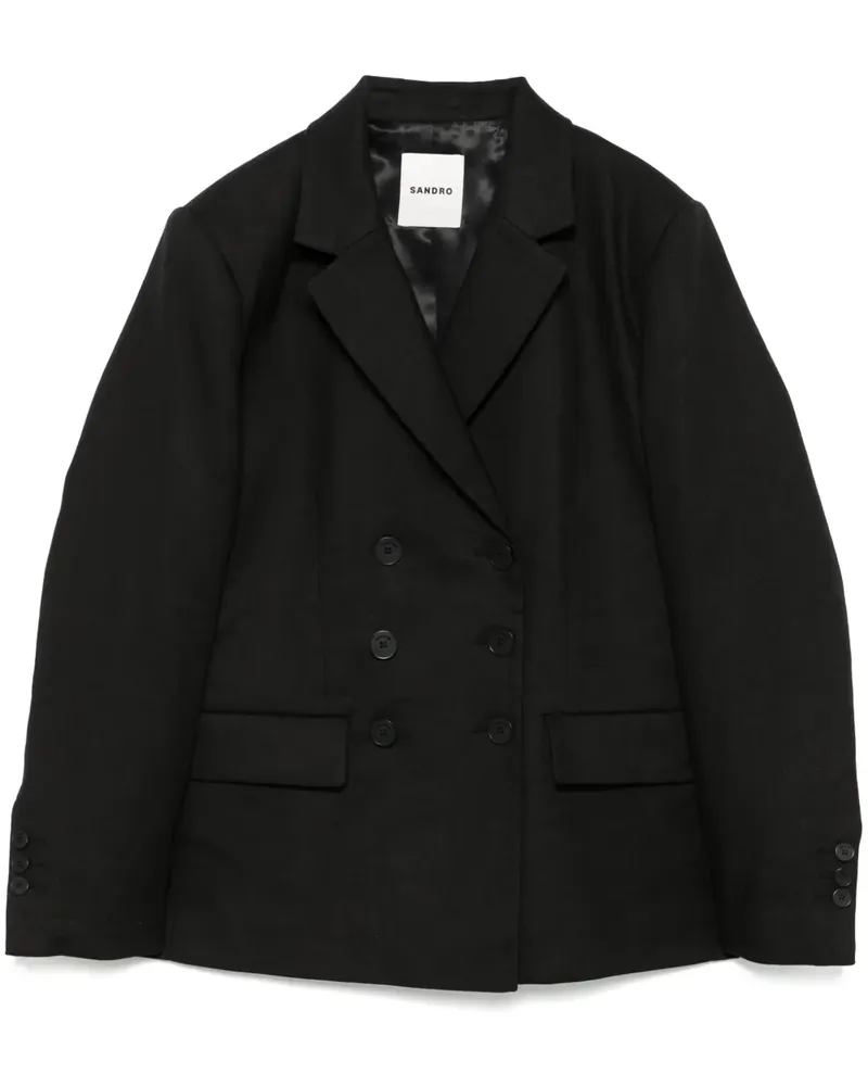 Sandro Doppelreihiger Blazer - Schwarz Schwarz