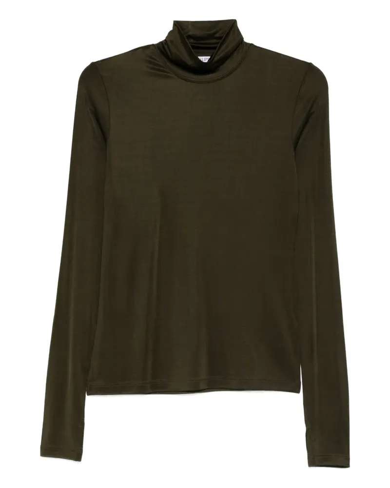 Filippa K Langärmeliges Rollkragenoberteil - Grün Grün