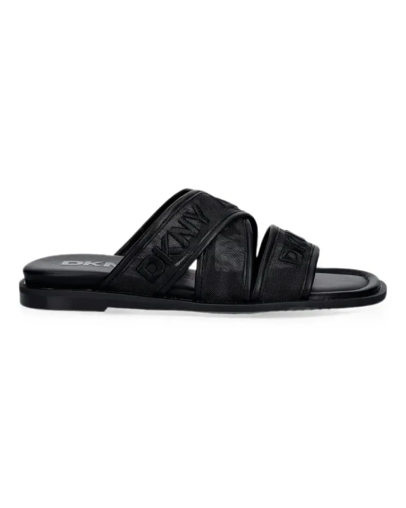 DKNY Sandalen mit Logo-Stickerei - Schwarz Schwarz