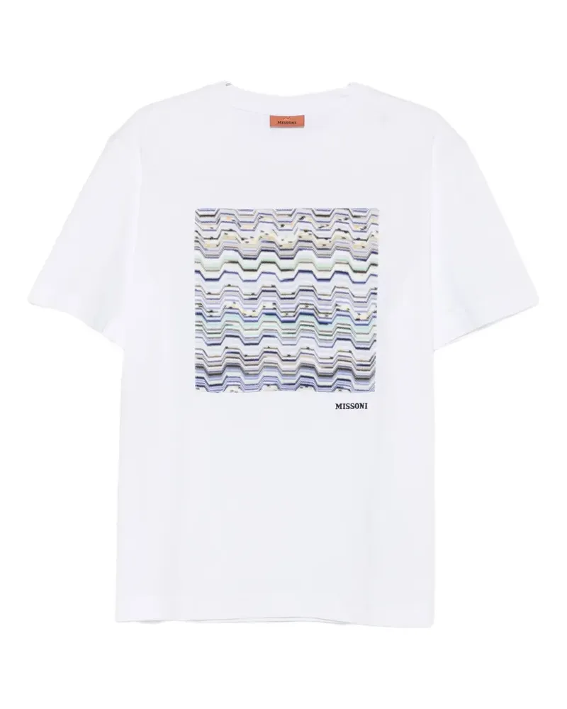 Missoni zigzag-embellishment T-shirt - Weiß Weiß