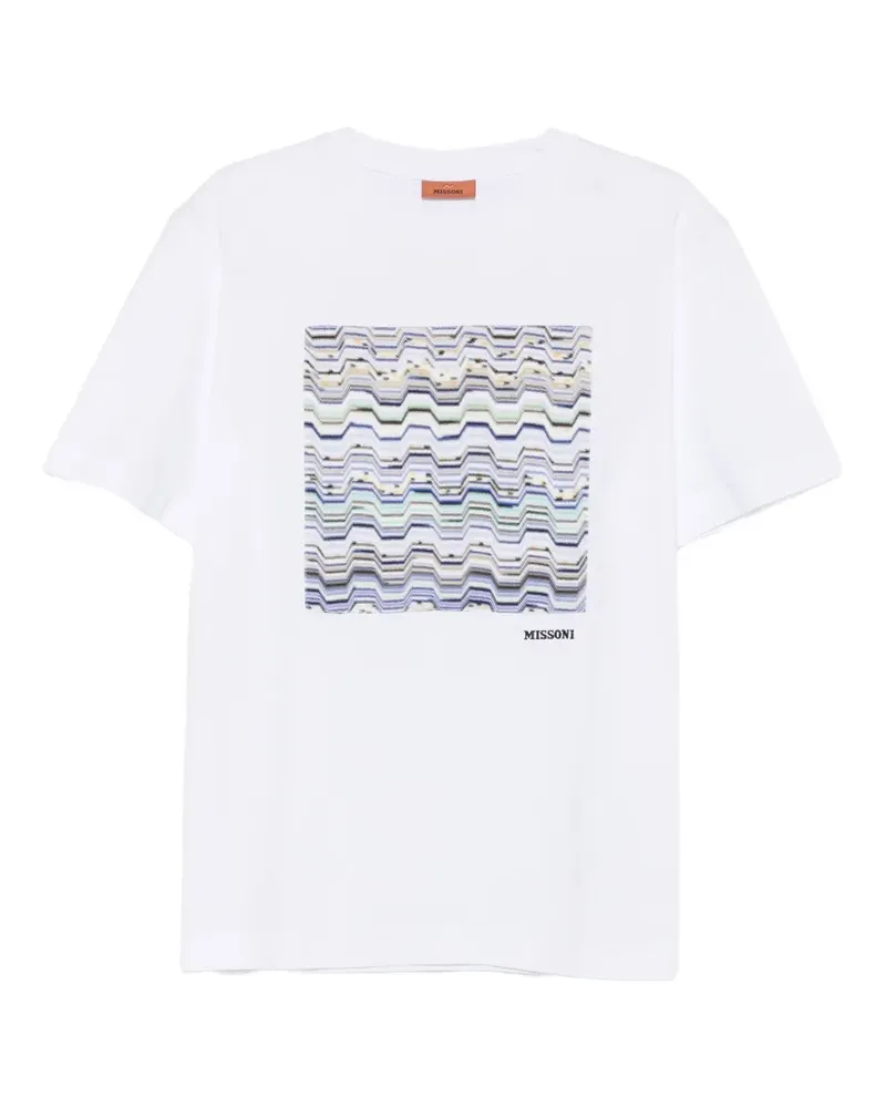 Missoni zigzag-embellishment T-shirt - Weiß Weiß