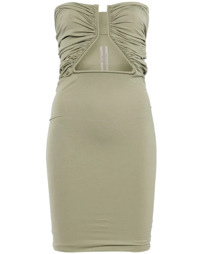 Rick Owens Jersey-Minikleid mit Krappendetail - Grün Grün