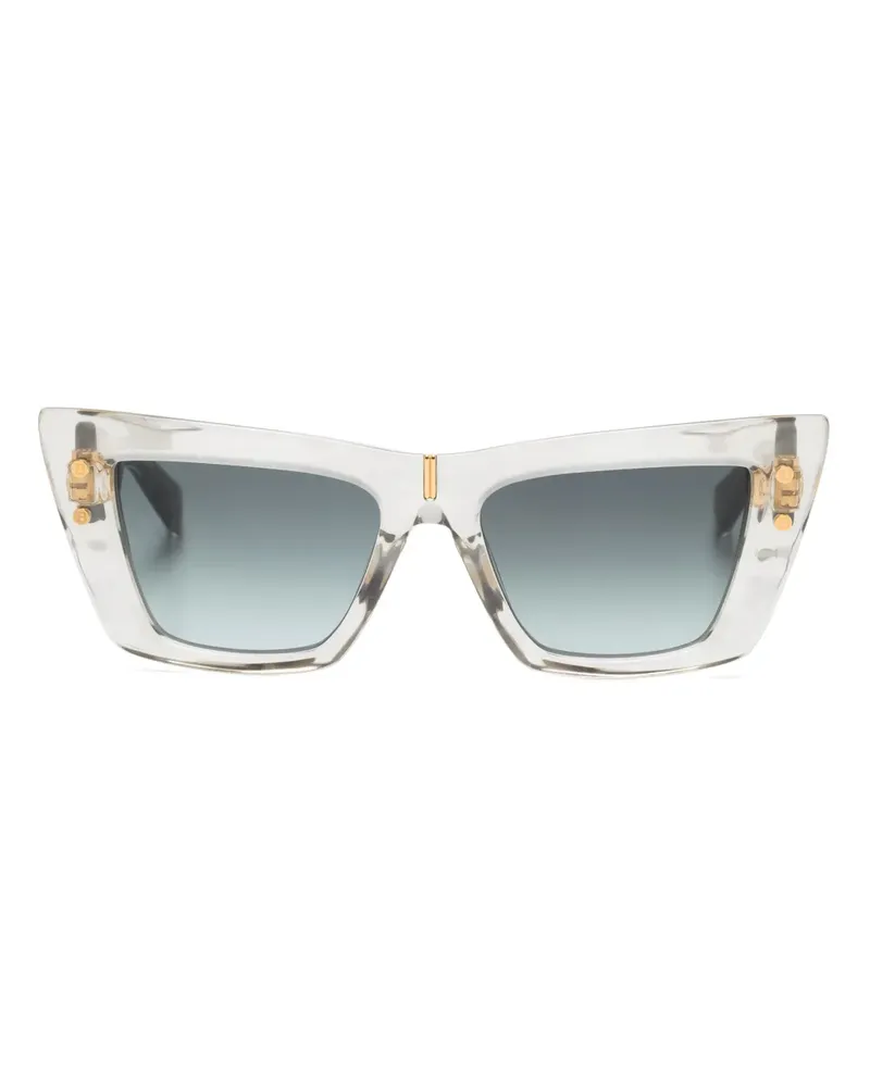 Balmain B-eye Sonnenbrille mit Cat-Eye-Gestell - Gold Gold