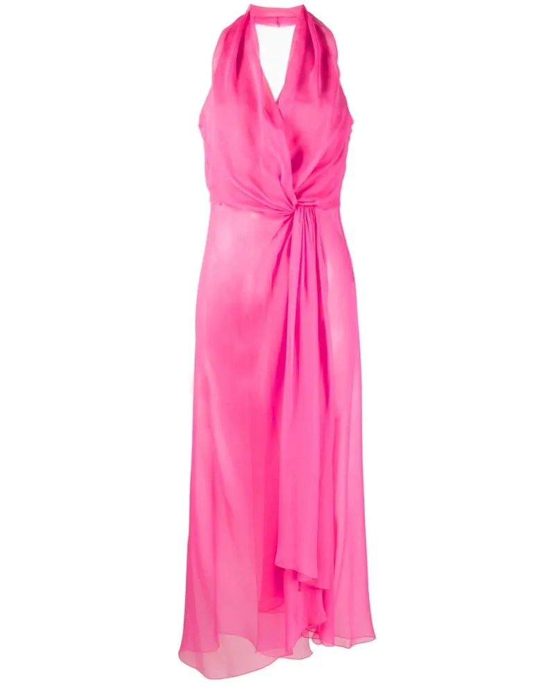 Alberta Ferretti Neckholder-Top aus Seide - Rosa Rosa