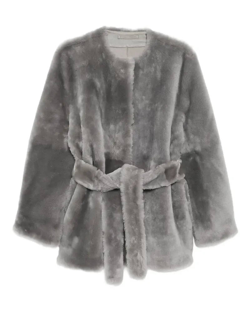Totême Jacke aus Shearling - Grau Grau