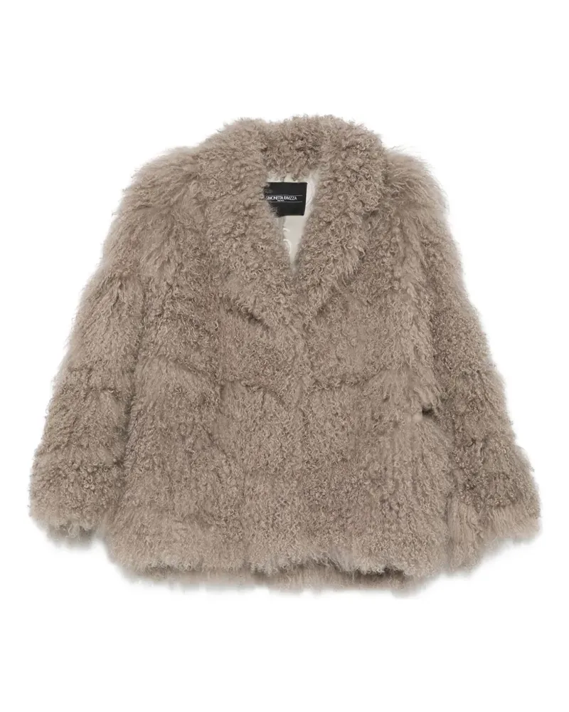 Simonetta Ravizza Jacke mit lockigem Pelz - Nude Nude