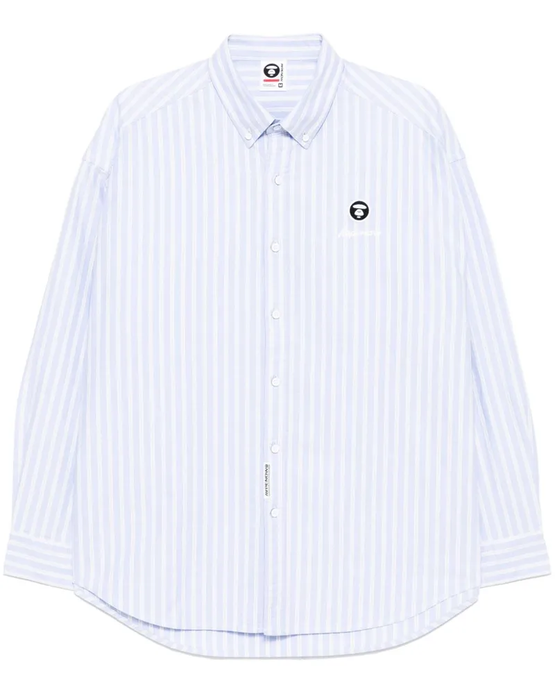 BAPE Gestreiftes Hemd - Blau Blau