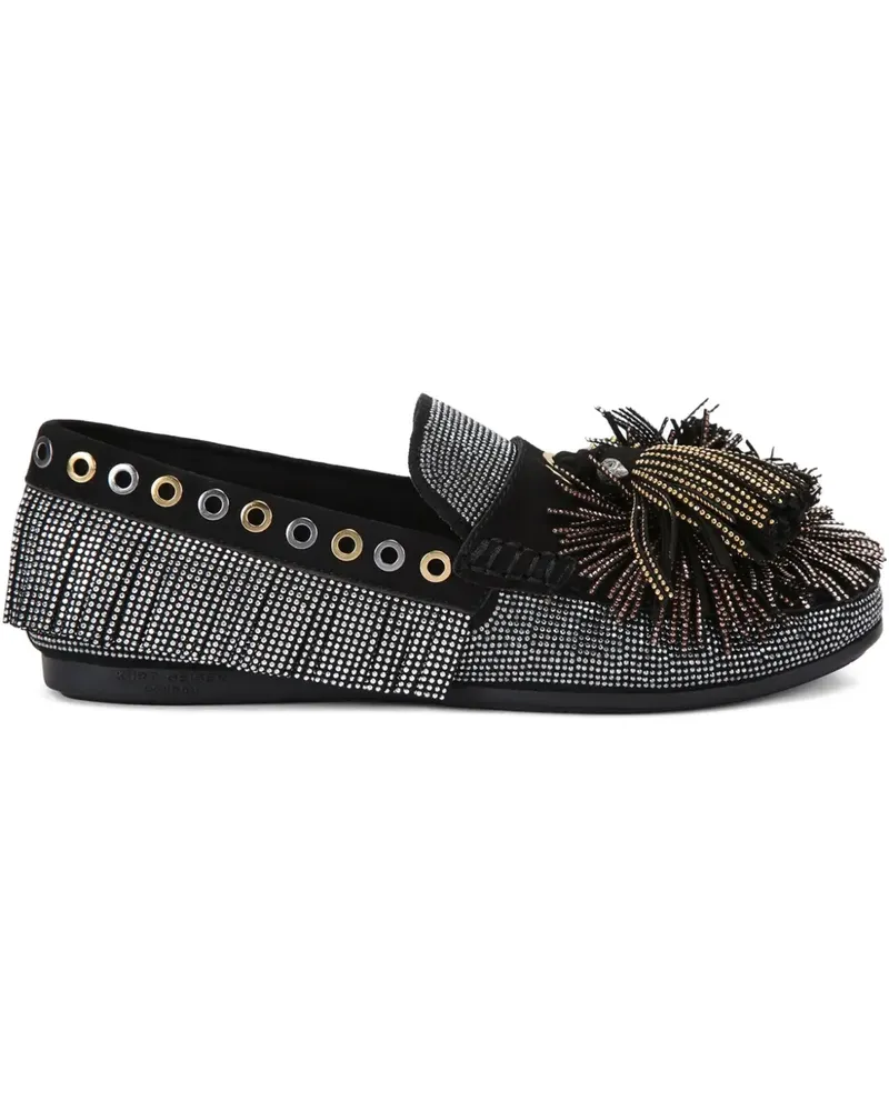 Kurt Geiger Ballerinas mit Pompons - Schwarz Schwarz