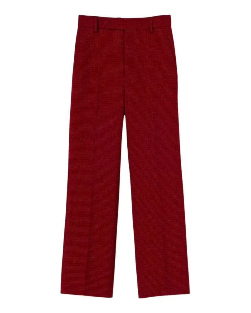 PLAN C check-pattern pressed-crease trousers - Rot Rot