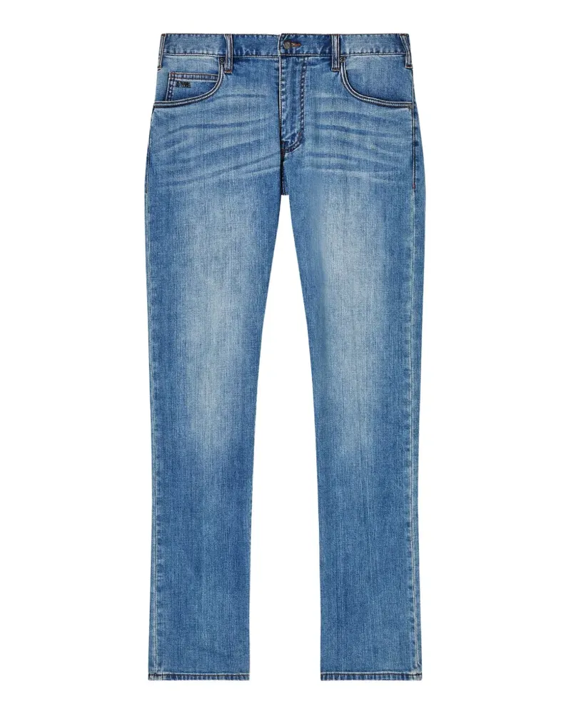 Emporio Armani Ausgeblichene Five-Pocket-Jeans - Blau Blau