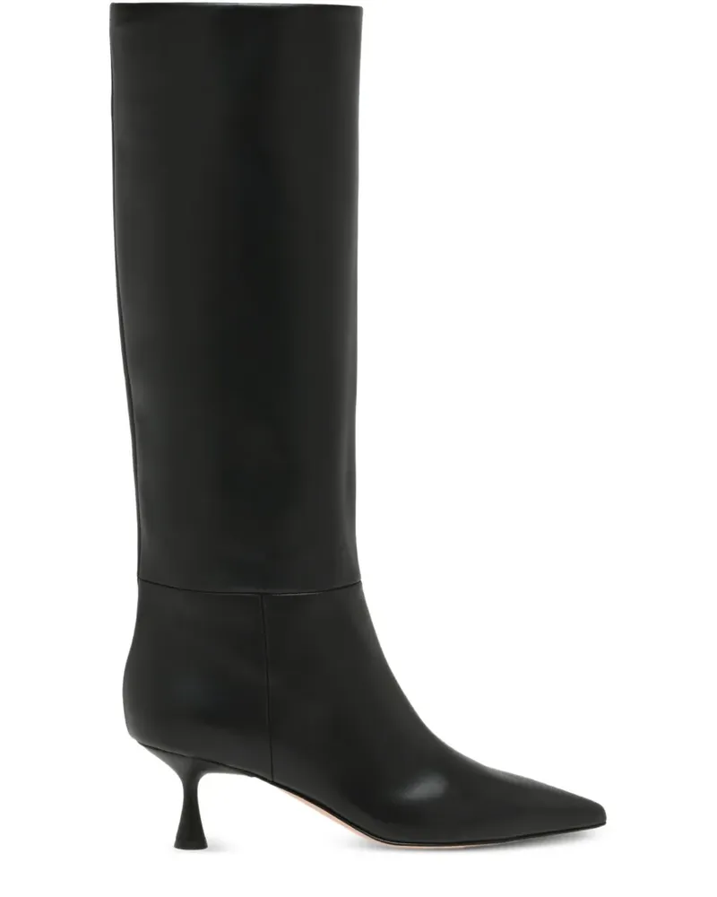 Gianvito Rossi Joyce Stiefel mit spitzer Kappe 55mm - Schwarz Schwarz