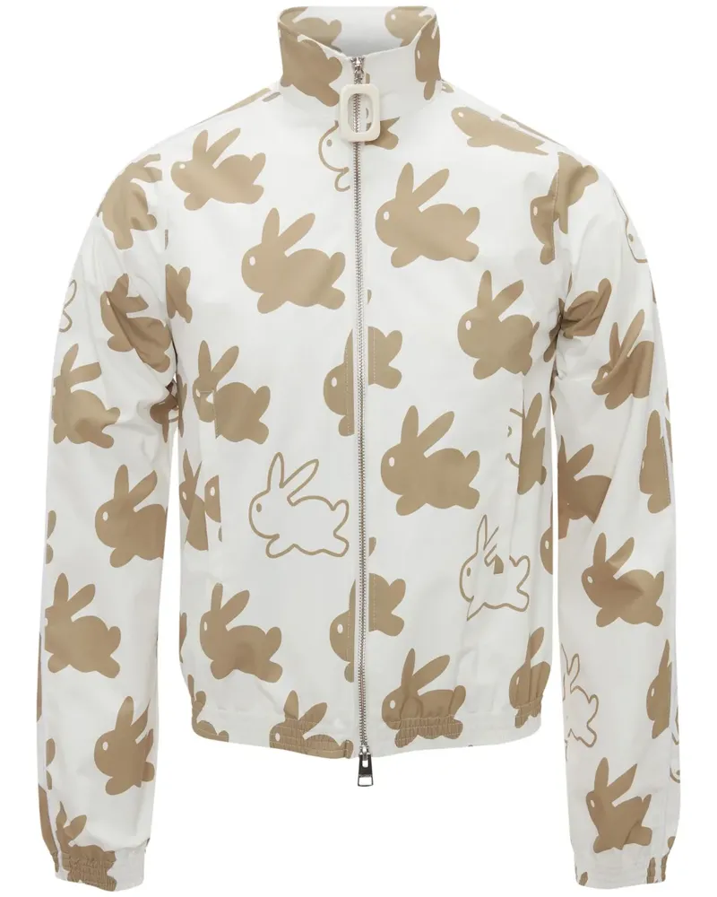 J.W.Anderson Funktionsjacke mit Hasen-Print - Weiß Weiß