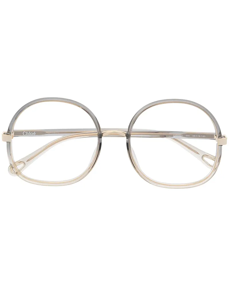Chloé Runde Oversized-Brille - Gold Gold