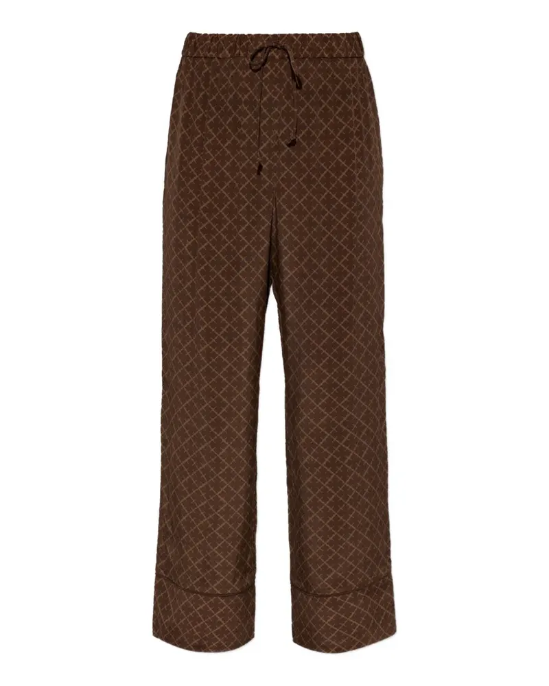 By Malene Birger Martha Hose mit Monogramm-Print - Braun Braun