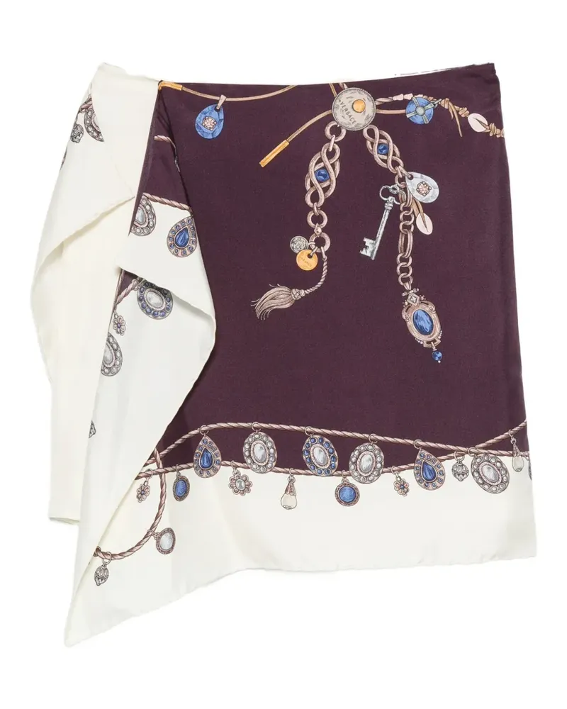 Versace Stolen Jewels printed mini skirt - Nude Nude