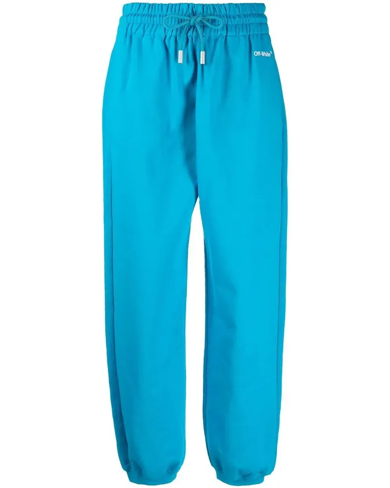 OFF-WHITE Jogginghose mit Logo-Stickerei - Blau Blau