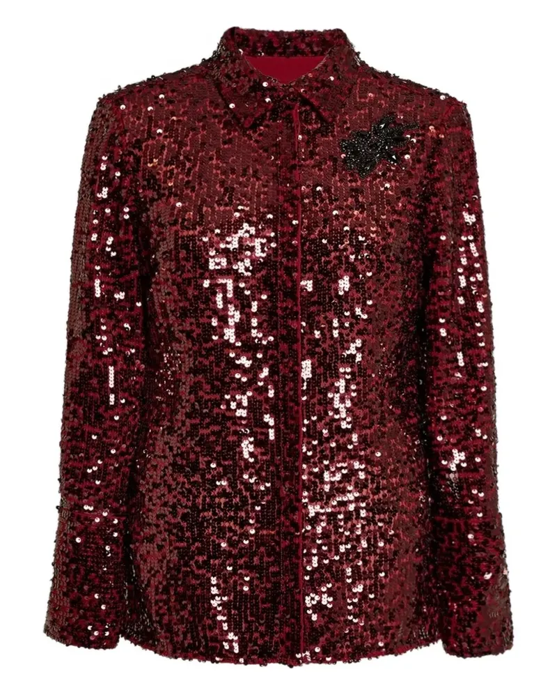 Erdem Hemd mit Pailletten - Rot Rot