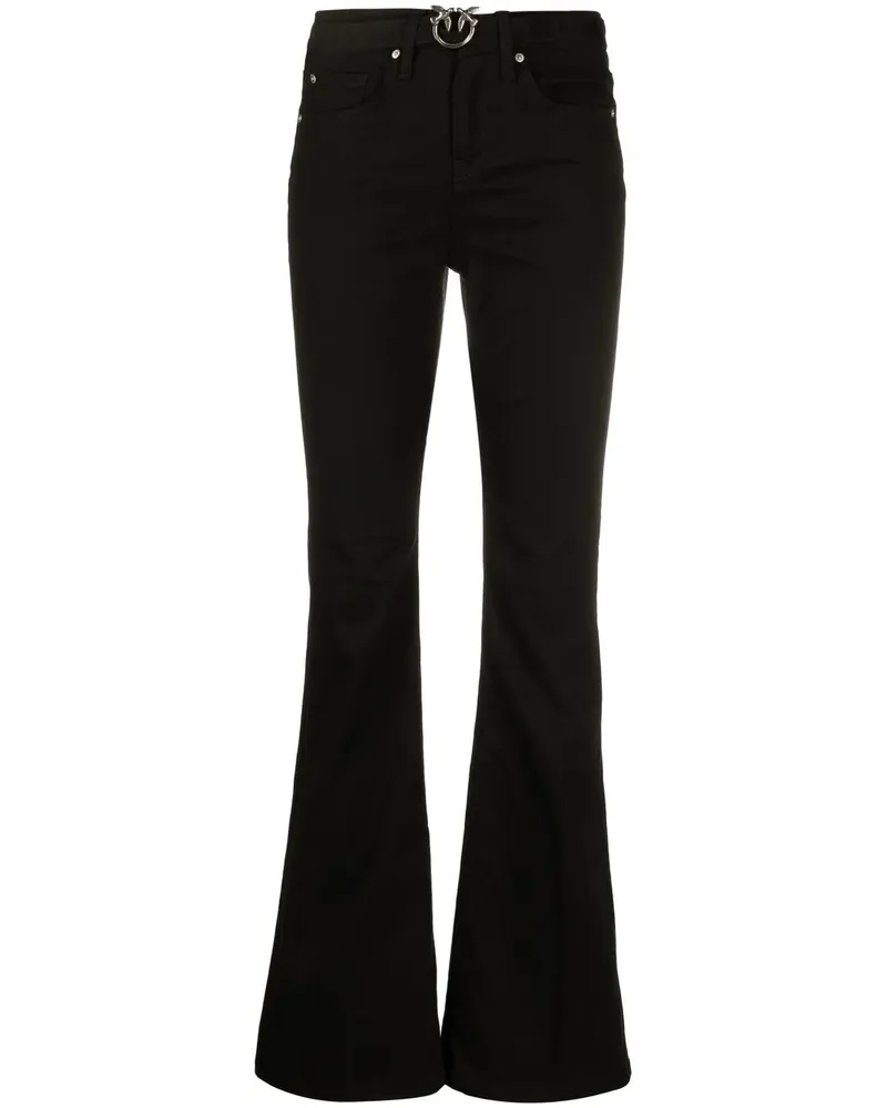 Pinko Ausgestellte Love Birds Hose - Schwarz Schwarz