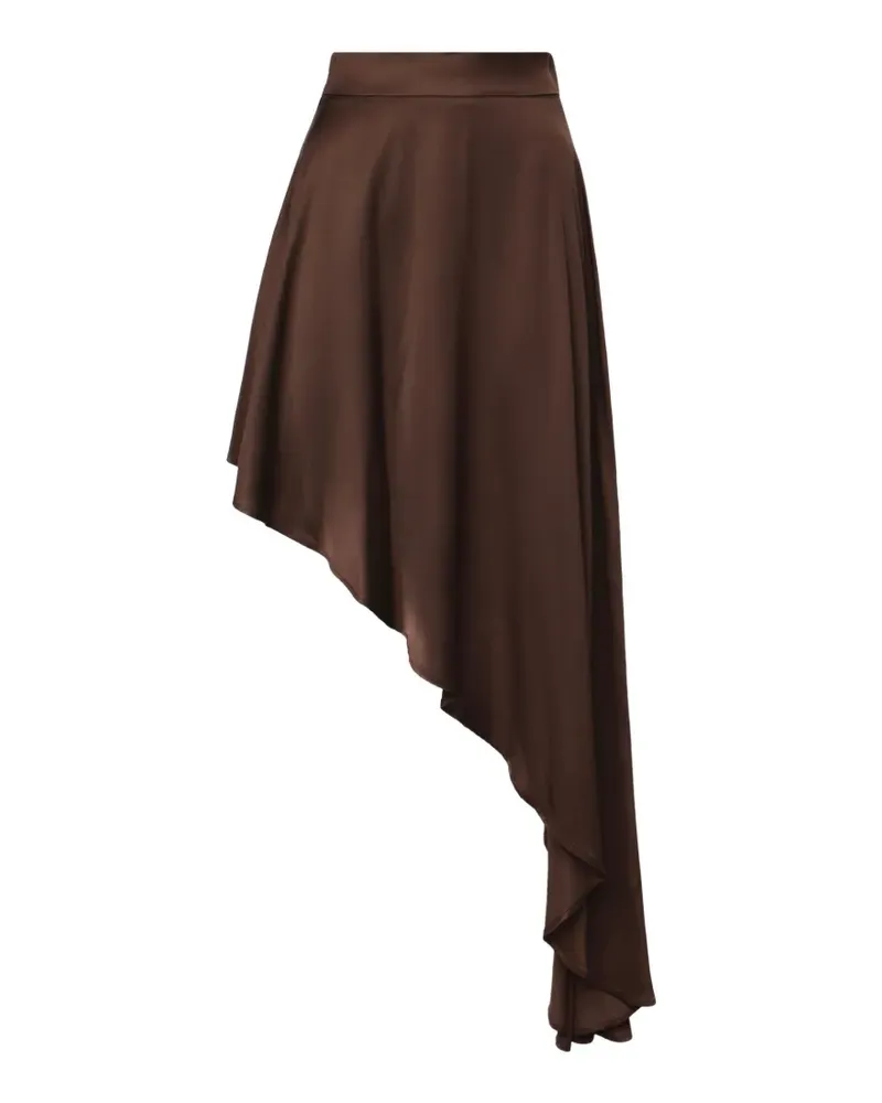 NINEMINUTES asymmetric high-waisted skirt - Braun Braun