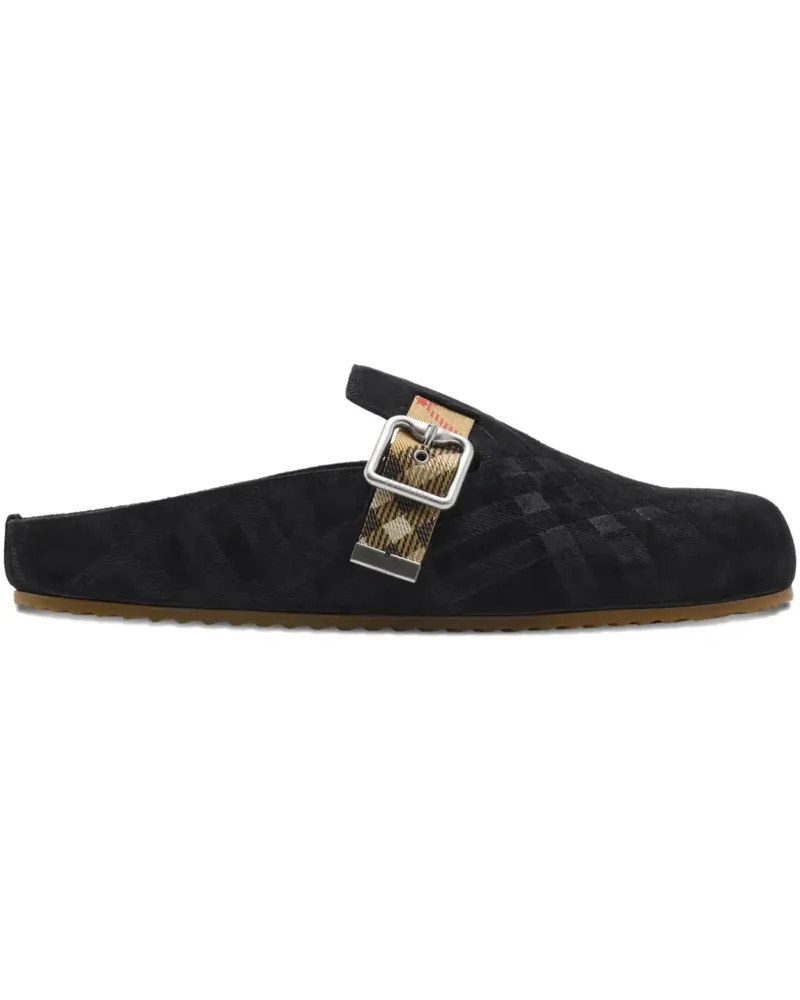 Burberry Urchin Clogs aus Wildleder - Schwarz Schwarz