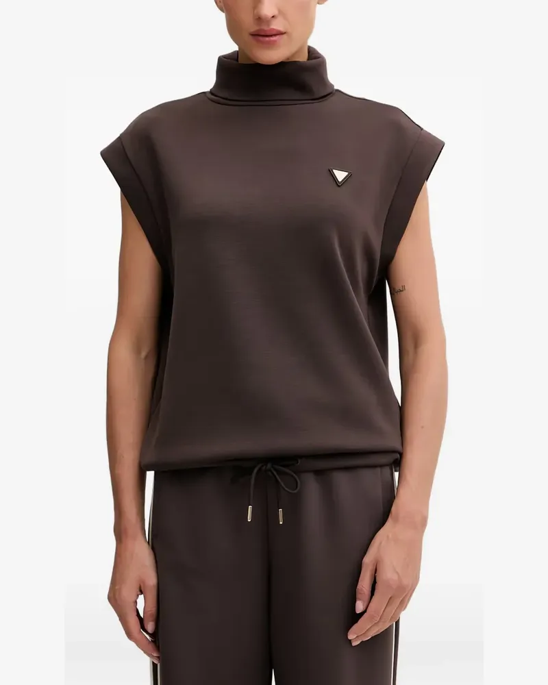 Guess Trägershirt mit Logo-Schild - Braun Braun