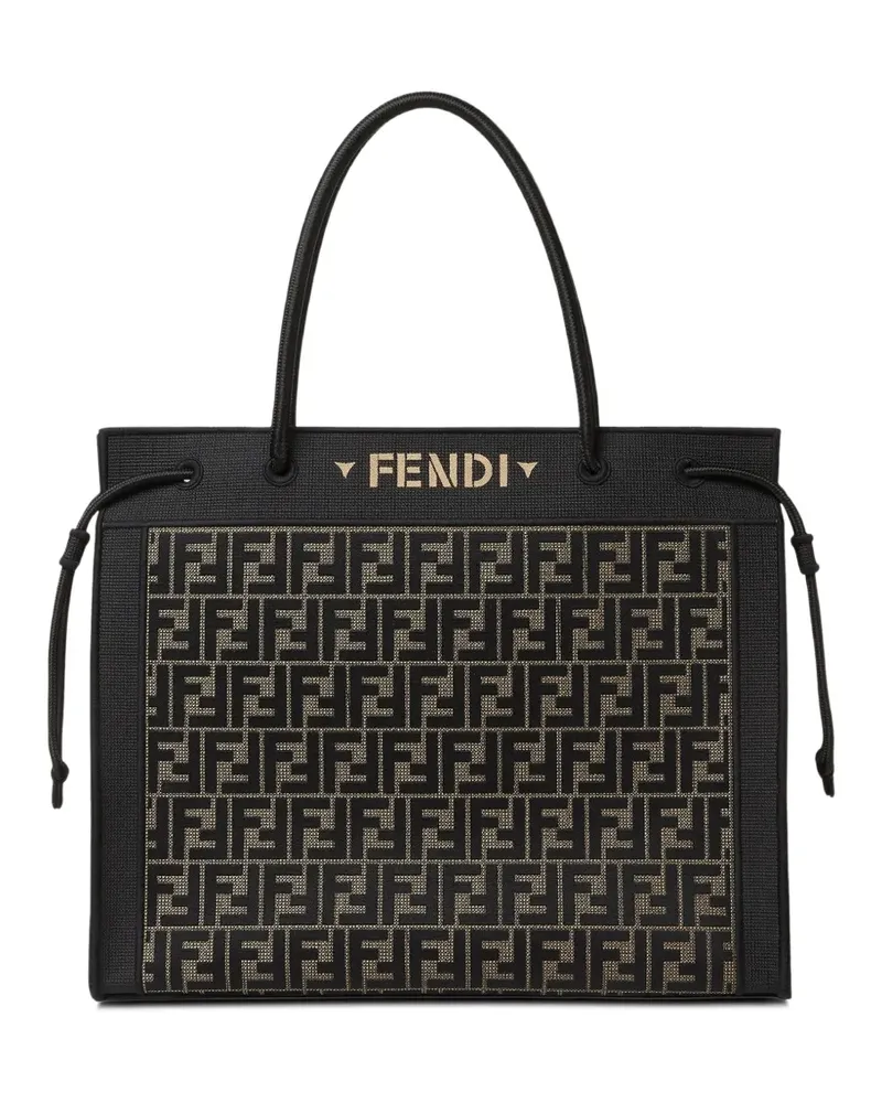 Fendi Großer Magic FF Tote Bag - Schwarz Schwarz