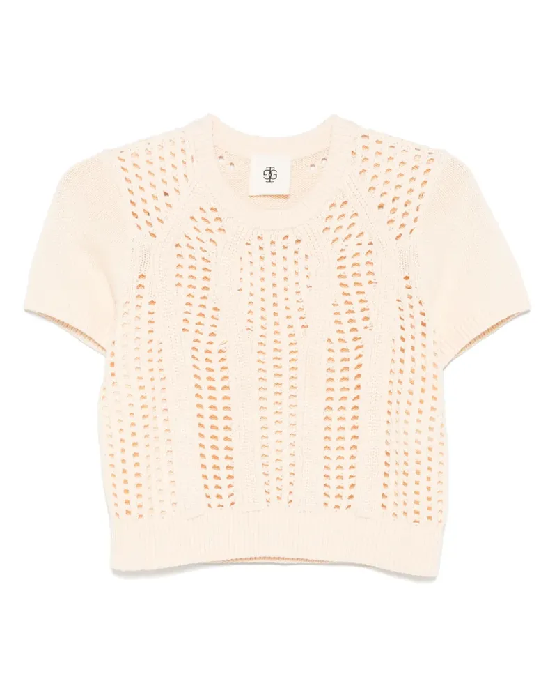 The Garment Pullover mit Lochstrickmuster - Nude Nude