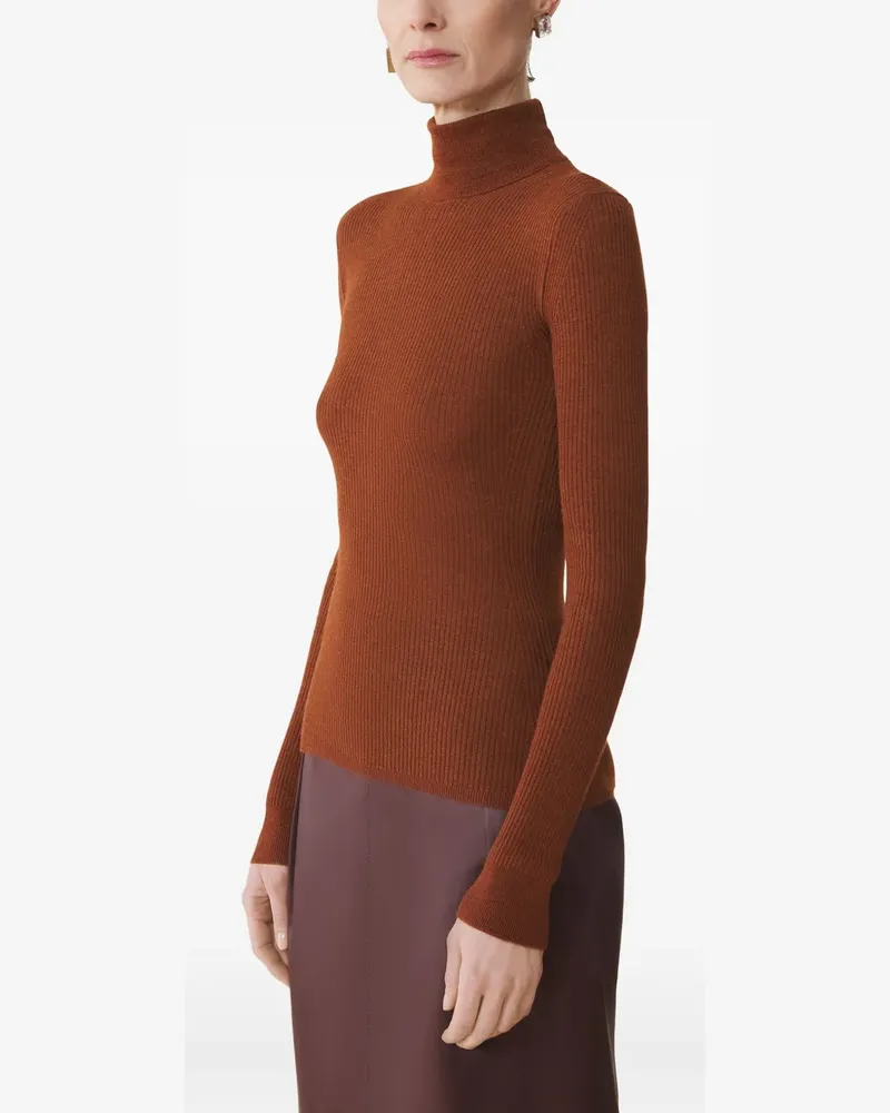 Lanvin Gerippter Rollkragenpullover - Orange Orange