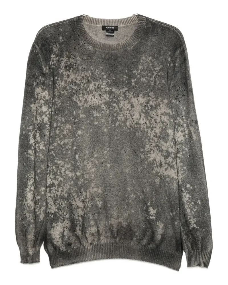 Avant Toi acid-wash fine-knit - Grau Grau