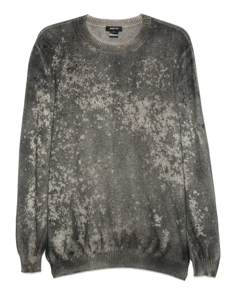Avant Toi Feinstrick mit Acid-Wash-Effekt - Grau Grau