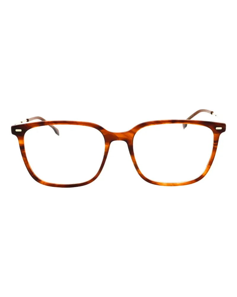 HUGO BOSS Eckige Brille in Schildpattoptik - Braun Braun