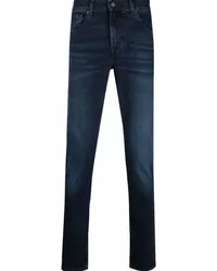 7 for all mankind Halbhohe Straight-Leg-Jeans Blau