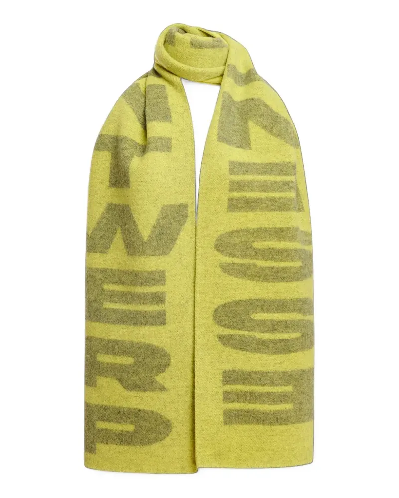 Essentiel Krisis Schal aus Logo-Jacquard - Gelb Gelb