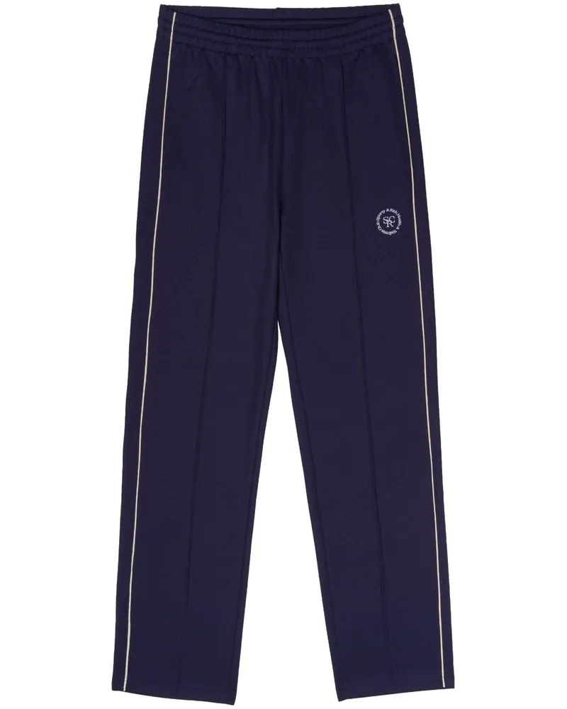 SPORTY & RICH Jogginghose mit Logo-Stickerei - Blau Blau