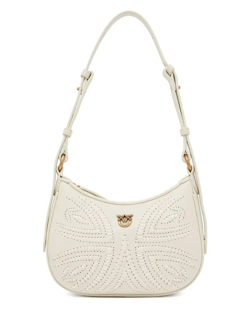 Pinko Halbrunde Schultertasche - Weiß Weiß