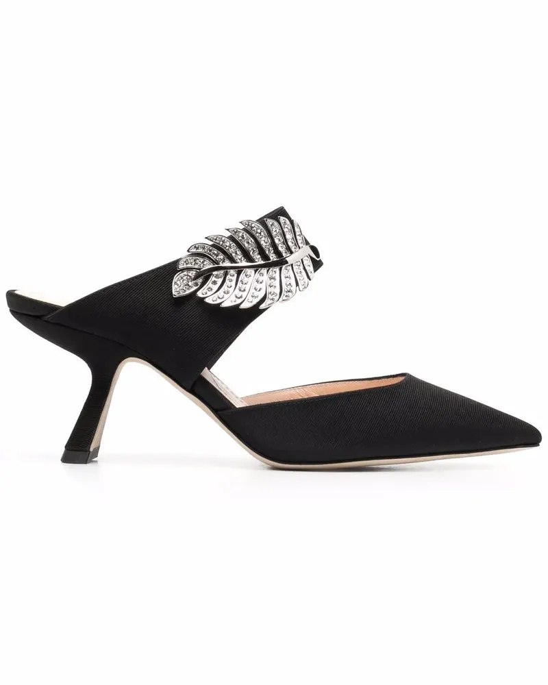 Nicholas Kirkwood Monstera Mules 70mm - Schwarz Schwarz