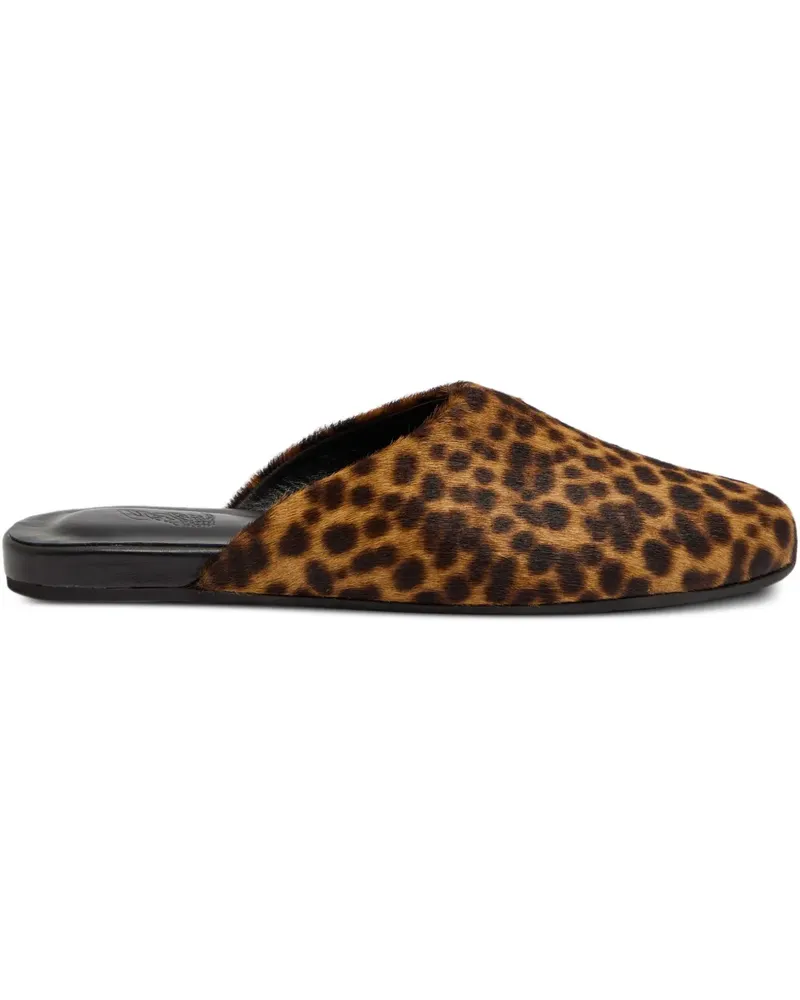 Ancient Greek Sandals leopard-print mules - Braun Braun